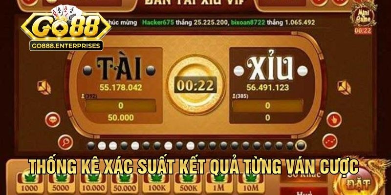 Luật Chơi Tài Xỉu GO88 Và Chiến Thuật Đầu Tư Cực Chuẩn 3 Thống kê xác suất kết quả từng ván cược